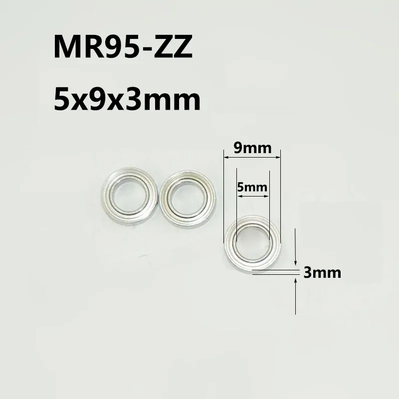 10 шт./лот MR95ZZ подшипник 5*9*3 мм Миниатюрные шарикоподшипники с глубоким желобом