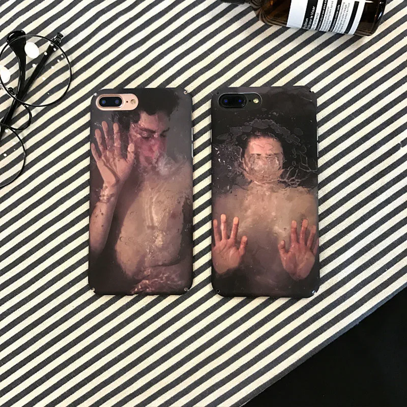 Hot Funny Couples Phone Cases For iPhone 7 6 6S Plus Fashion European American Style swimming Back Cover Apple 8 |