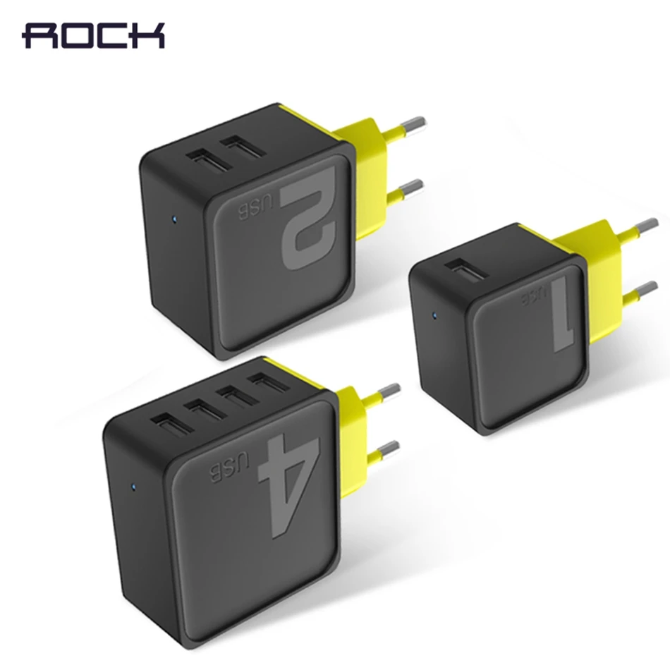 Сахарное зарядное устройство для мобильного телефона ROCK 5V1A 5V2. 4A 5V4A Универсальное