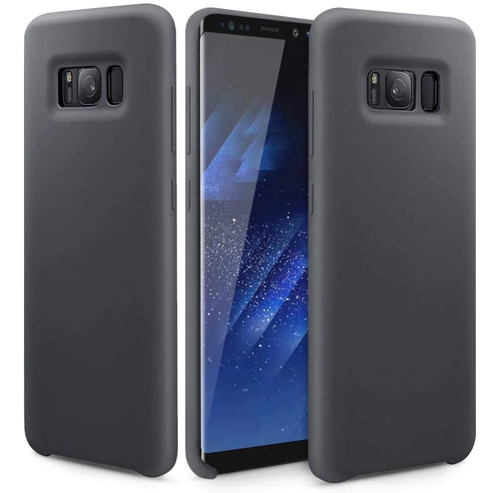 Ударопрочный Мягкий Оригинальный жидкий силиконовый чехол для Samsung Galaxy S8 S10 S9 Plus 5G