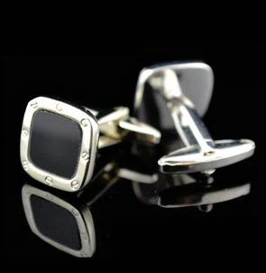 

Free shipping Classical Cufflinks black color business design hotsale copper material cufflinks whoelsale&retail