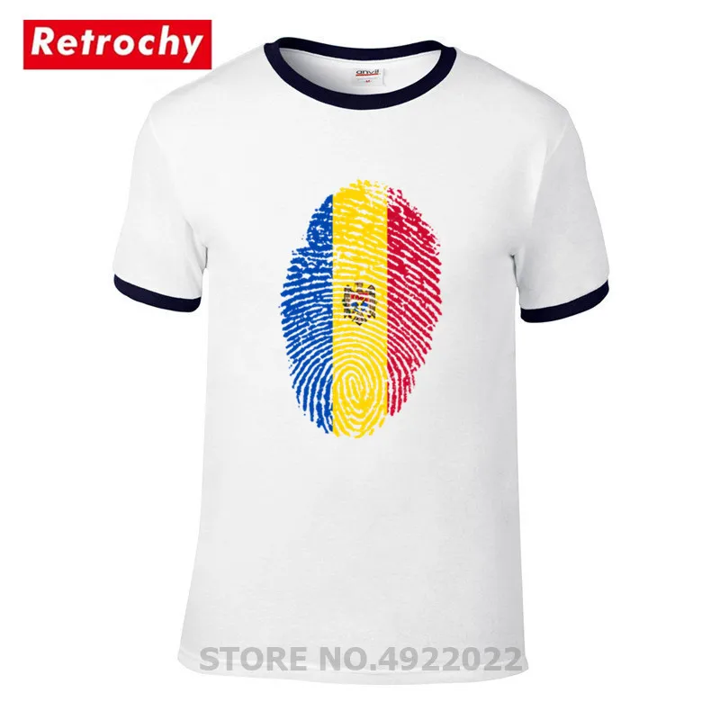 Флаг Молдовы футболка унисекс с принтом отпечатков пальцев Повседневная круглым