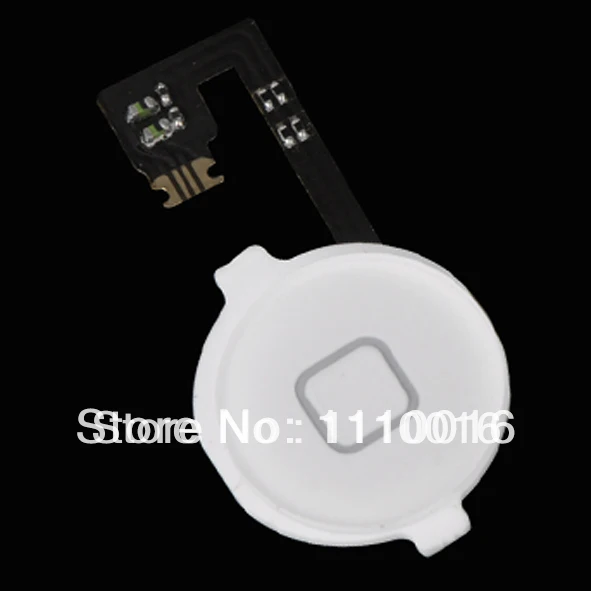 Черная/белая кнопка домой с гибкой лентой запасные части для iPhone 4|flex button|home flex