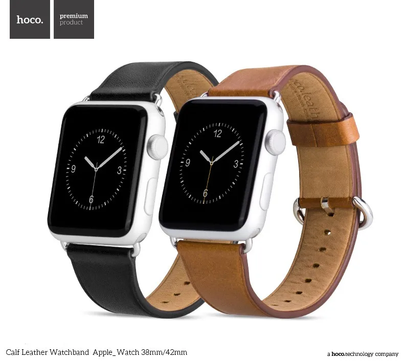 Оригинальные роскошные часы HOCO из натуральной кожи для Apple Watch 38 мм 42 с кожаным