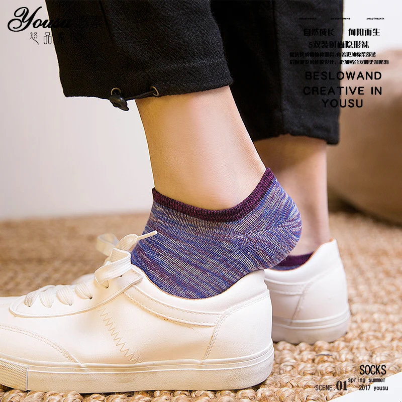 

Hot Sales Fashion 100% Cotton Men's Socks 5PCS/LOT Socks Stripped Man Socks High Quality