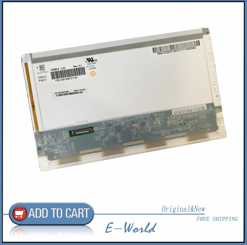 

Original 8.9inch LCD screen N089L6-L03 FIT HSD089IFW3 A0040 pins 1024*600 LCD LED screen Panel free shipping