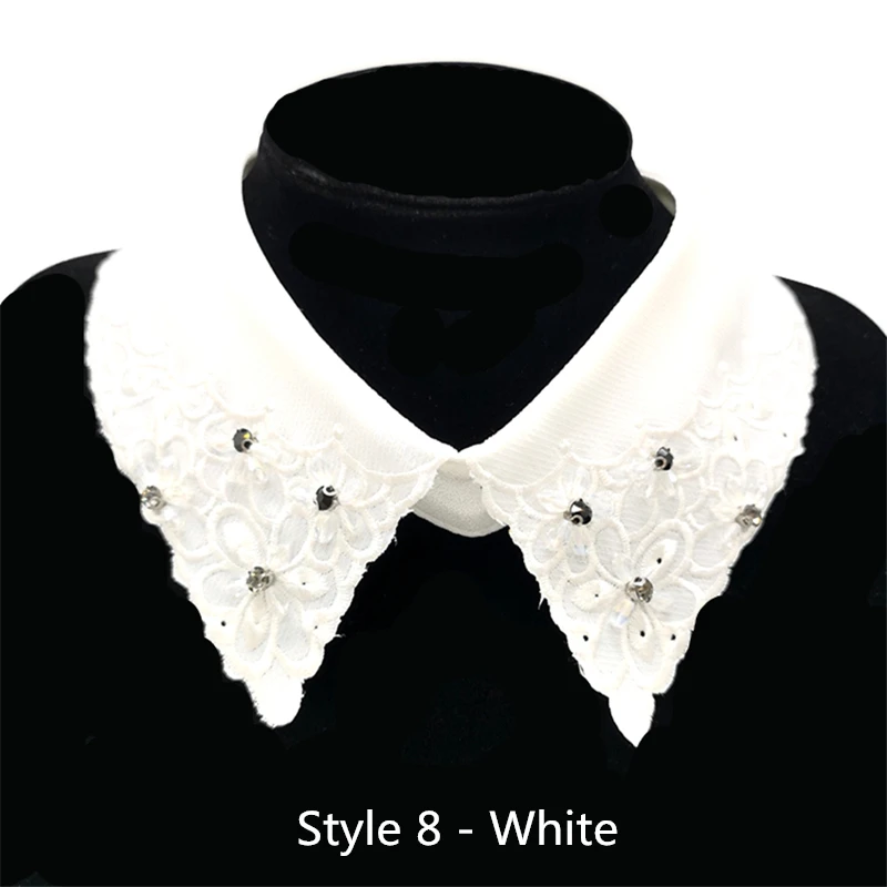 Style 8 - White 1 шт. модный кружевной свитер для шитья рубашки элегантный воротник свадебное платье аксессуары# белый и черный - Цвет: Style 8 - White