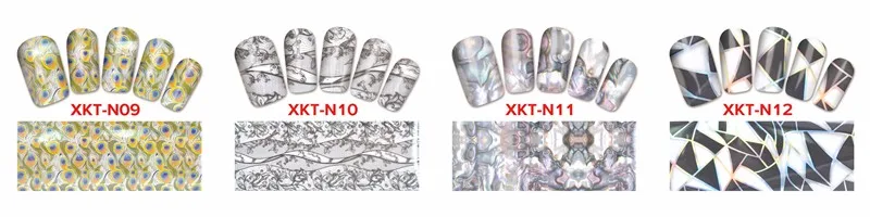 WUF 1 упаковка(10 шт) DIY Nail Art переводная Фольга Наклейка Красота ремесло аксессуары для маникюра салон# XKT-N10
