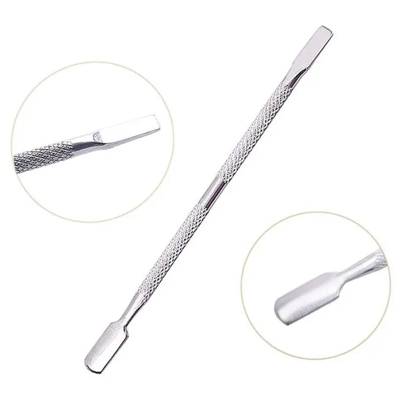 1 Set 4 Pieces Cuticle Pusher UV Gel Polish Soak Off Remover Tool Nail Art Trimmer (4 PCS Silver) | Красота и здоровье