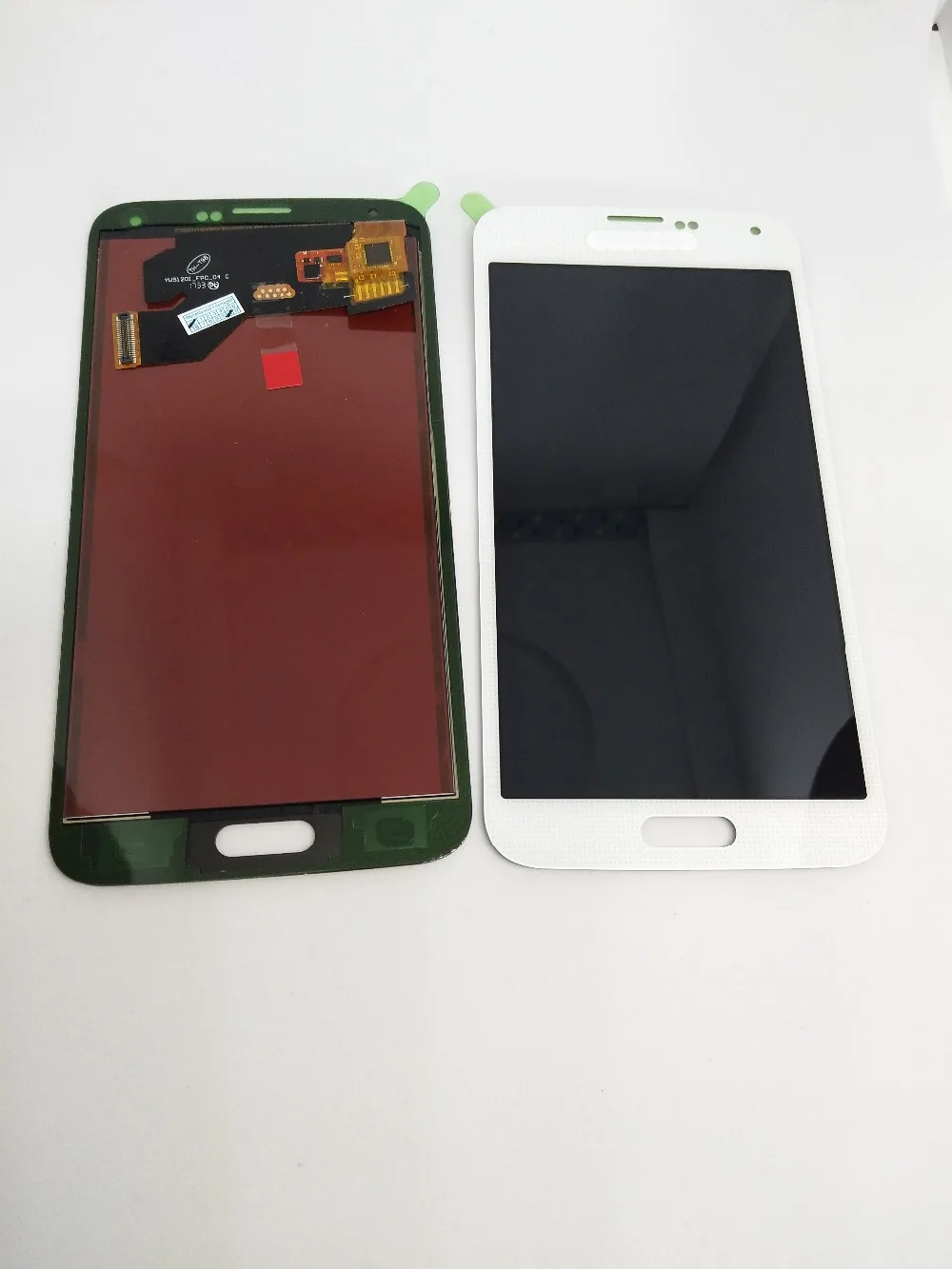 Для Galaxy S5 i9600 SM-G900 SM-G900F G900 ЖК-дисплей сенсорный экран панель Стекло в сборе