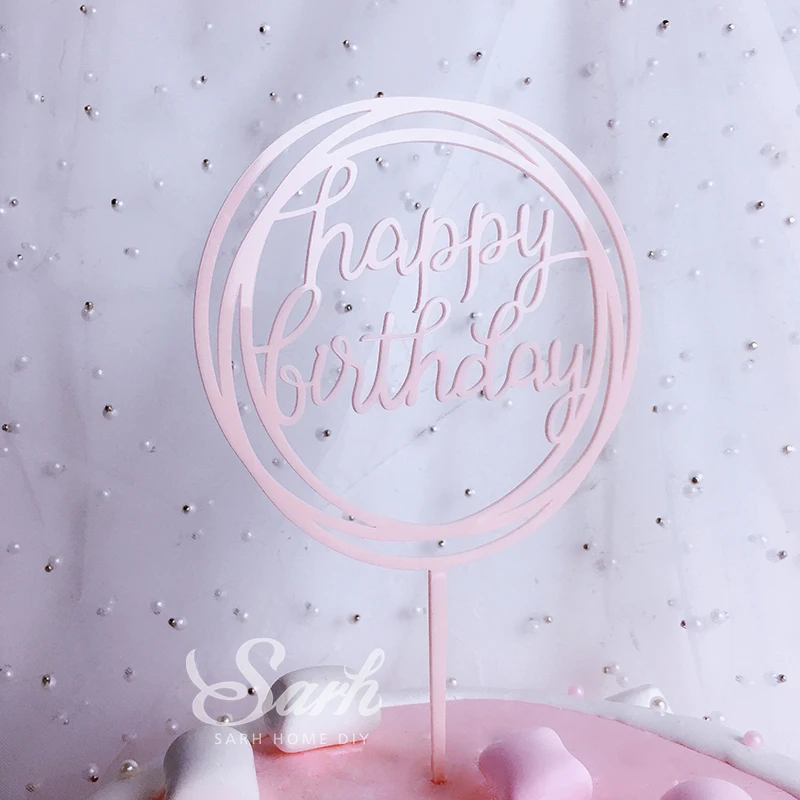 1 шт. акриловая буквенная Геометрическая круглая квадратная форма для торта на