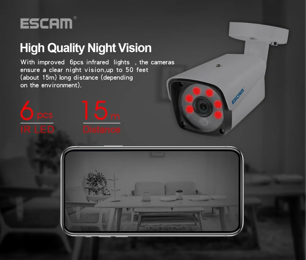 ESCAM PNK001 4CH 1080P P2P ip-камера POE NVR комплект