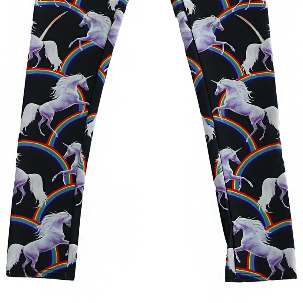 

Sexy Elastic Pants 3D Digital Printing Rainbow God Horse Pattern Women Leggings 7 sizes Fitness Clothing Free Shipping