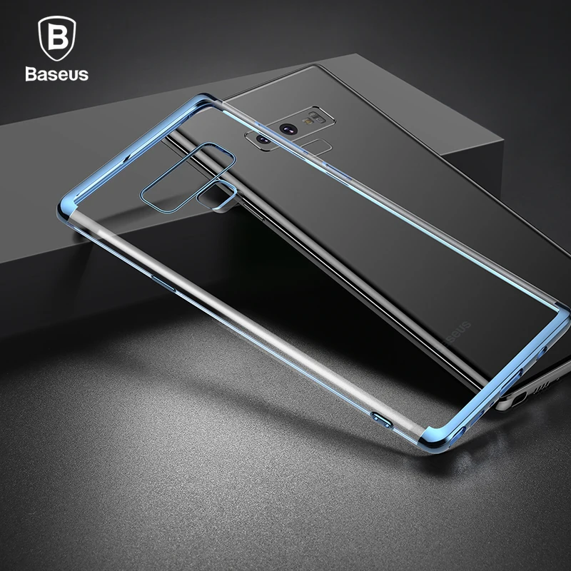 Роскошный мягкий силиконовый чехол Baseus для samsung Note 9 Ультратонкий Прозрачный Galaxy