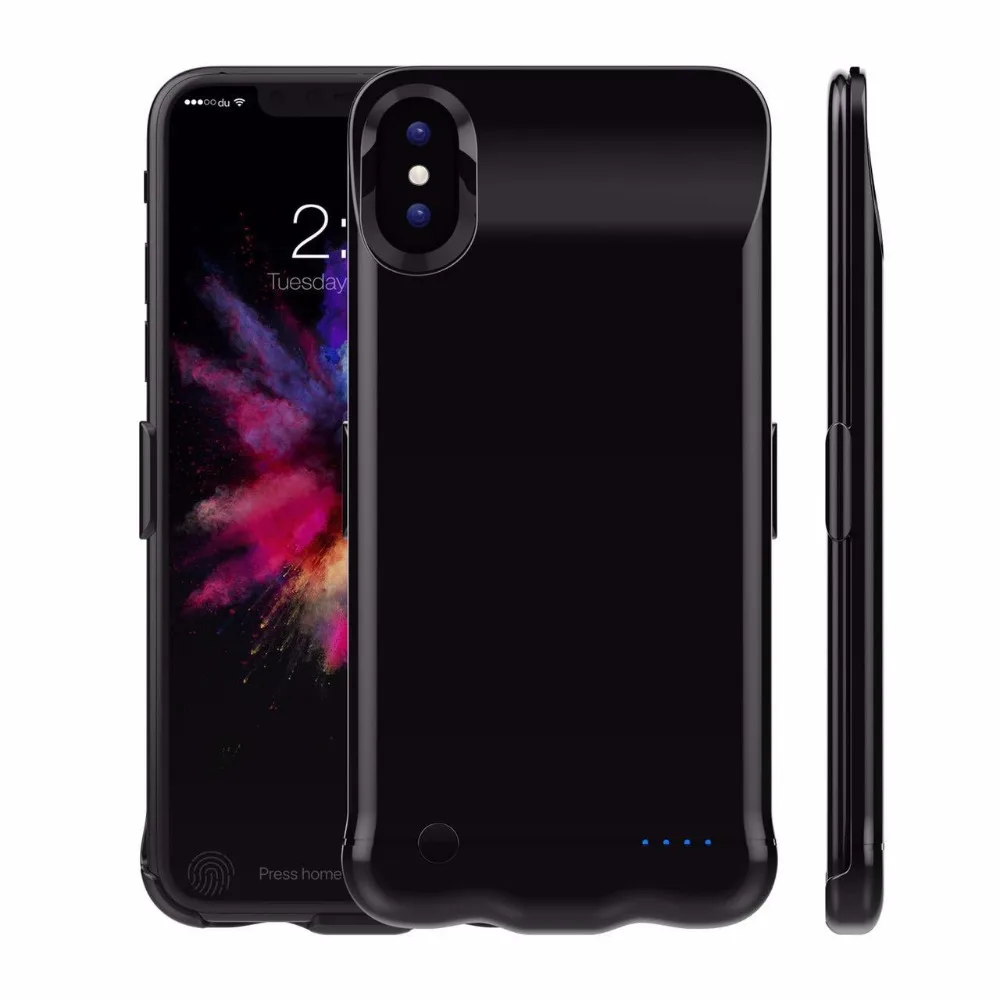 Для iphone X чехол для батареи 2017 новейший супер-тонкий 5200 mah Запасной зарядного