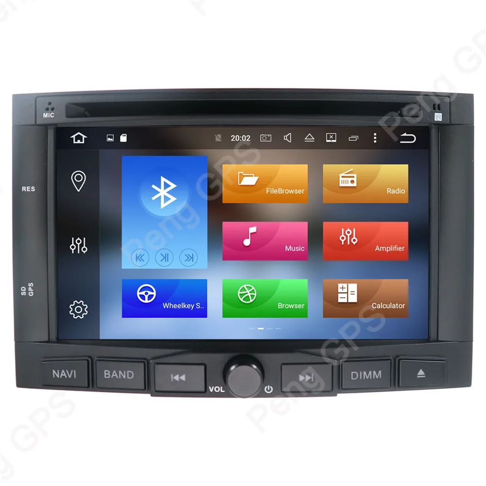Автомагнитола 2 Din с восьмиядерным процессором DVD плеером и GPS навигацией для Peugeot