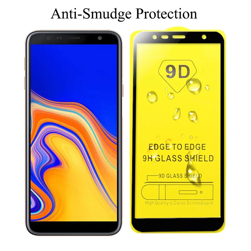 9D полное покрытие стекла для samsung Galaxy A7 Защитная пленка для экрана для samsung Galaxy J4 Plus J6 J8 A6 A8 закаленное стекло