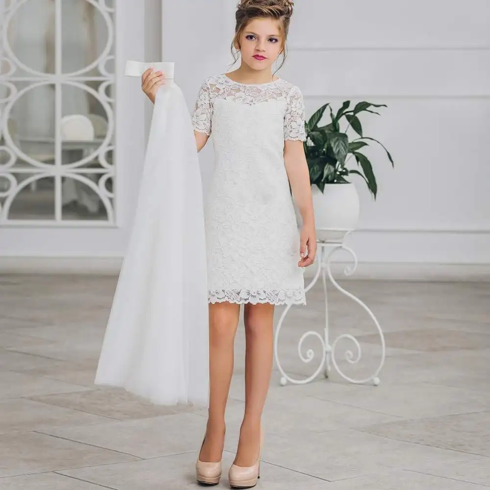 

Hollow to Floor Girls Dress Two Pieces set Kids Girl Princess Dress For Wedding Birthday Girls Costume Kids beautiful dresses