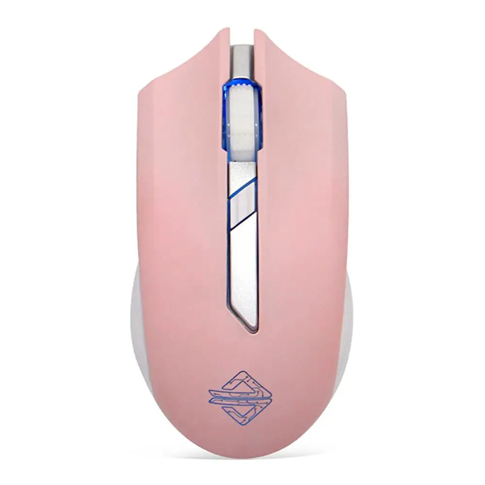 Ajazz AJ302 Pro мышь 2,4G беспроводной Двойной режим мыши RGB красочное освещение игровая мышь геймер 5000 dpi Регулируемая перезаряжаемая - Цвет: Pink