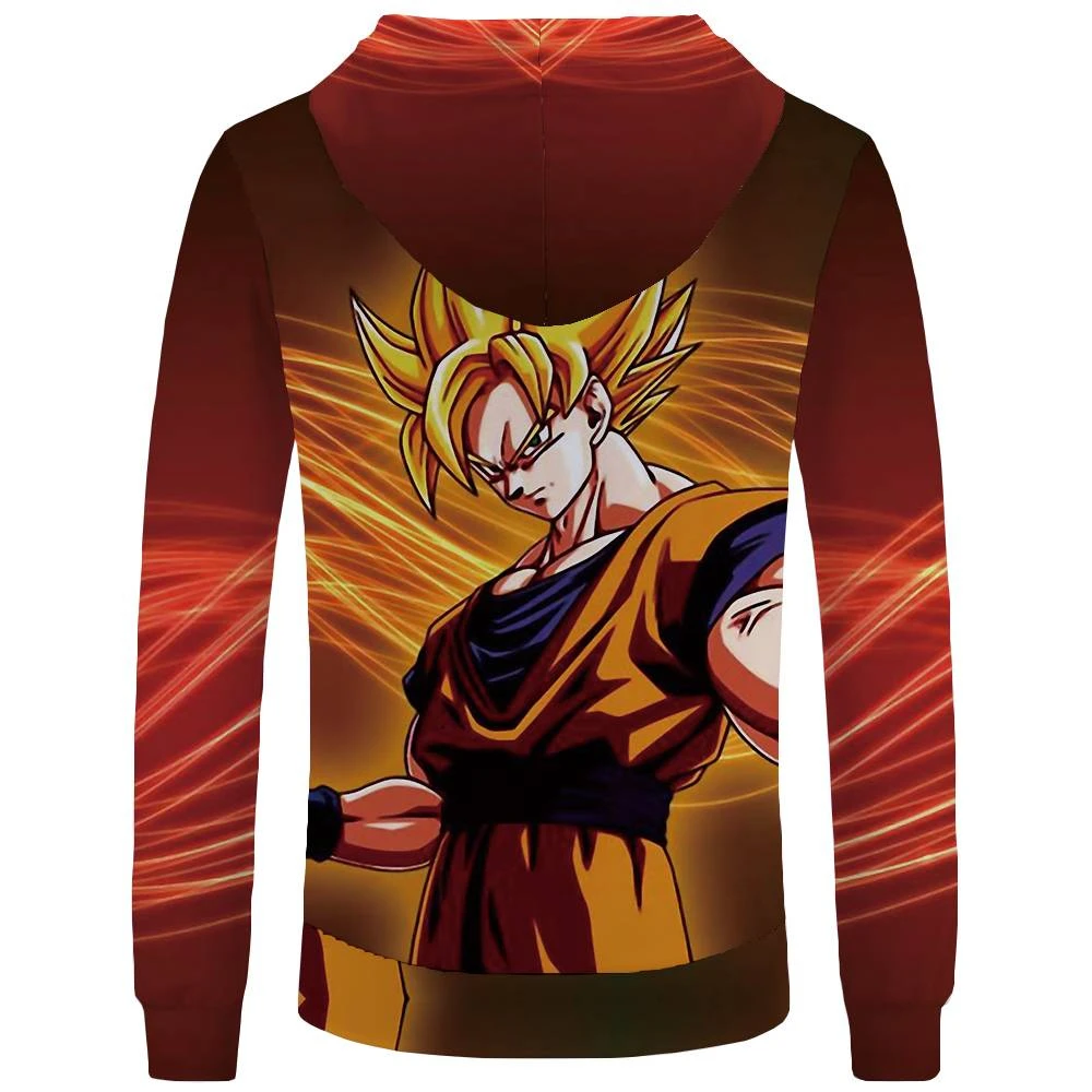 KYKU бренд Dragon Ball Z кофты Гоку Толстовка аниме карман мужская одежда 3d толстовки с