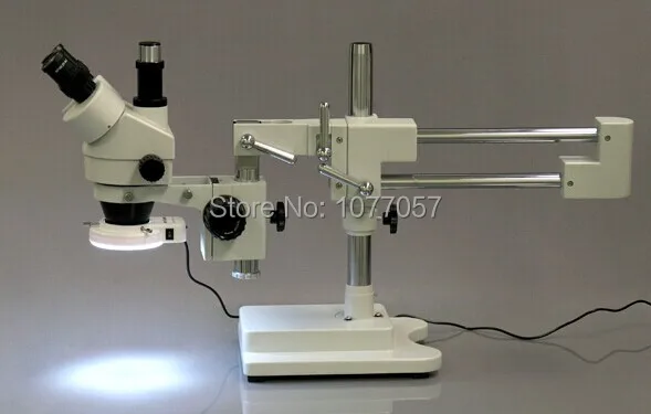 

Best Sale ,3.5X- 180XDual Boom Stand Stereo Microscope Trinocular with LED ring light ,Well sold In EU , USA , tin American