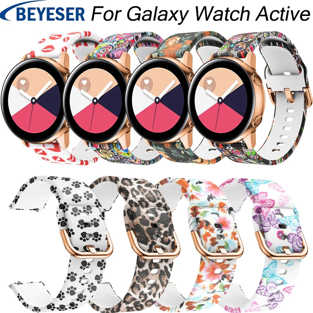 Ремешок силиконовый для Samsung Galaxy Watch Active сменный спортивный браслет galaxy watch 42 мм 20
