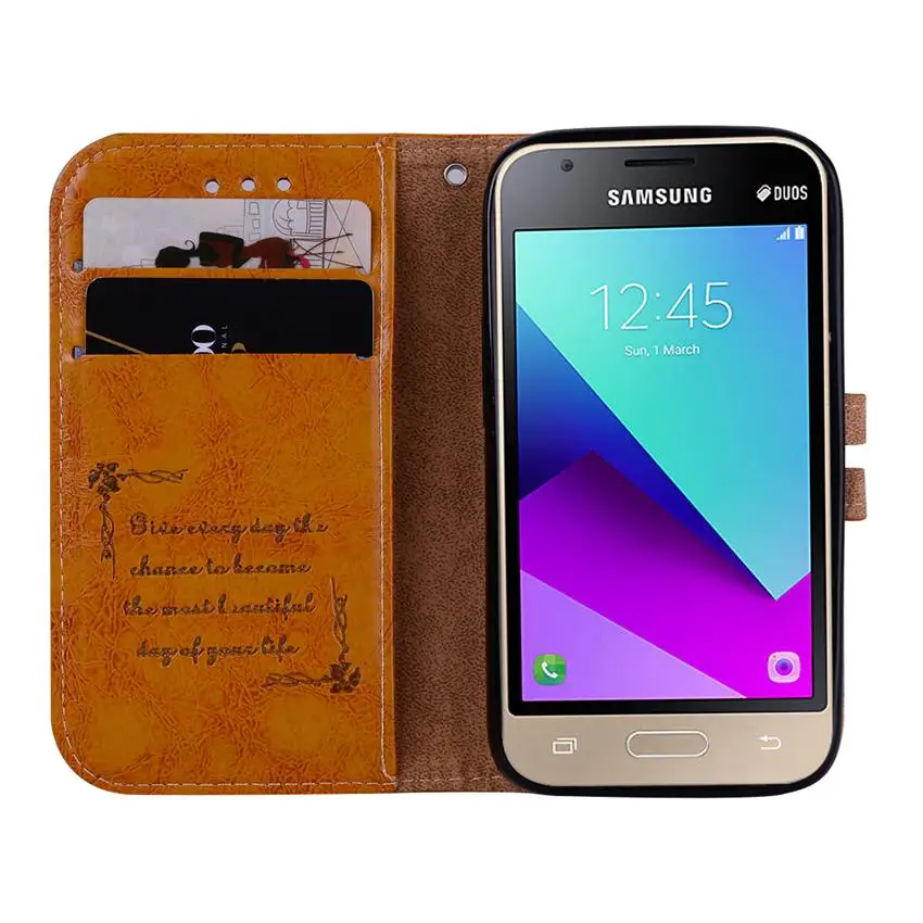 Флип Чехол Для samsung Galaxy J1 mini prime J2 бумажник чехол для телефона для J7 J3 J5 Coque для J2 J4 J6plus J8