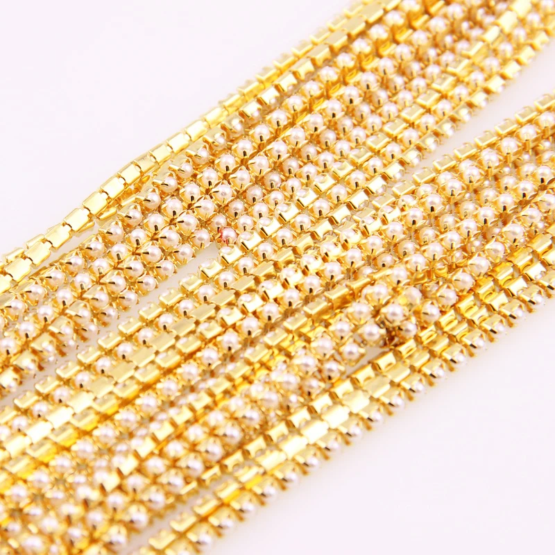 Жемчужный коготь цвета слоновой кости SS4.5 SS6 SS12 1 м для пришивания