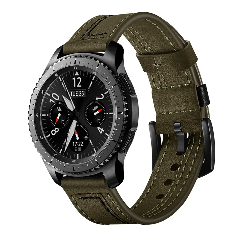 Ремешок для часов 22 мм из коровьей кожи Samsung Galaxy Watch версия 46 Gear S3 Huawei спортивный
