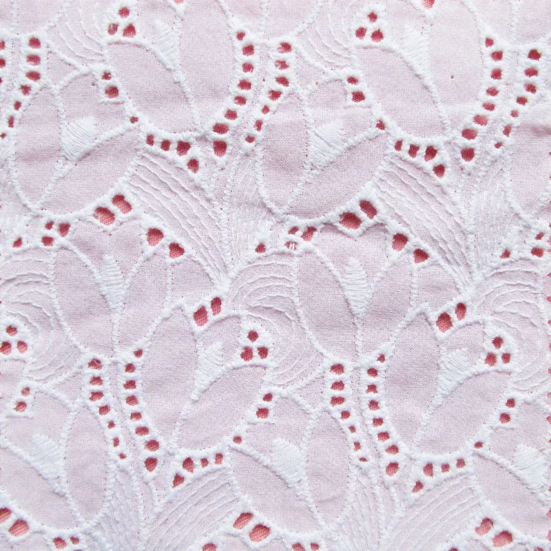 

1 Piece Romantic Tulip Embroidery Cotton Fabric Fashion Handmade Apparel Tissue Sewing Dress Blouse Shirt Skirt Patchwork Cloth