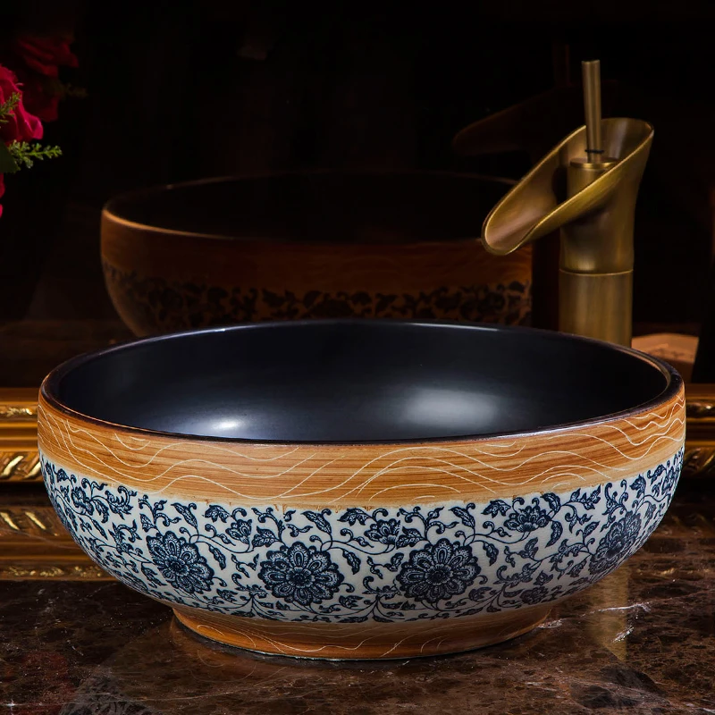 

hot selling small size old-timely porcelain sink for bathroom