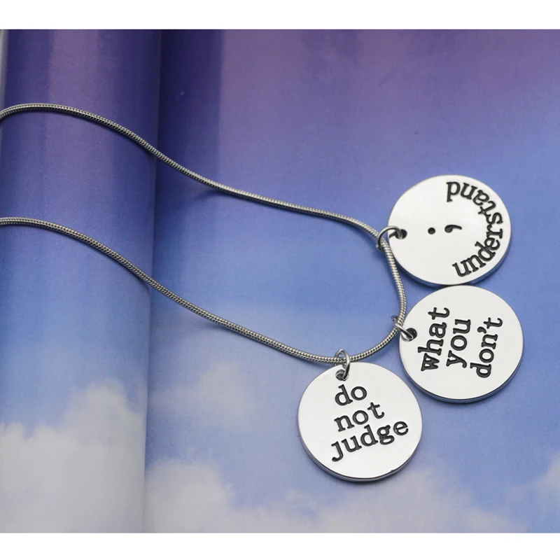 2018 Новое прибытие ожерелье &quotточка с запятой&quot самоубийц осознание ювелирные