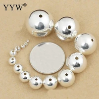 beads ball silver color metal beads 2 16mm diy jewelry for bracelet necklace findings fashion round bead ball accessories