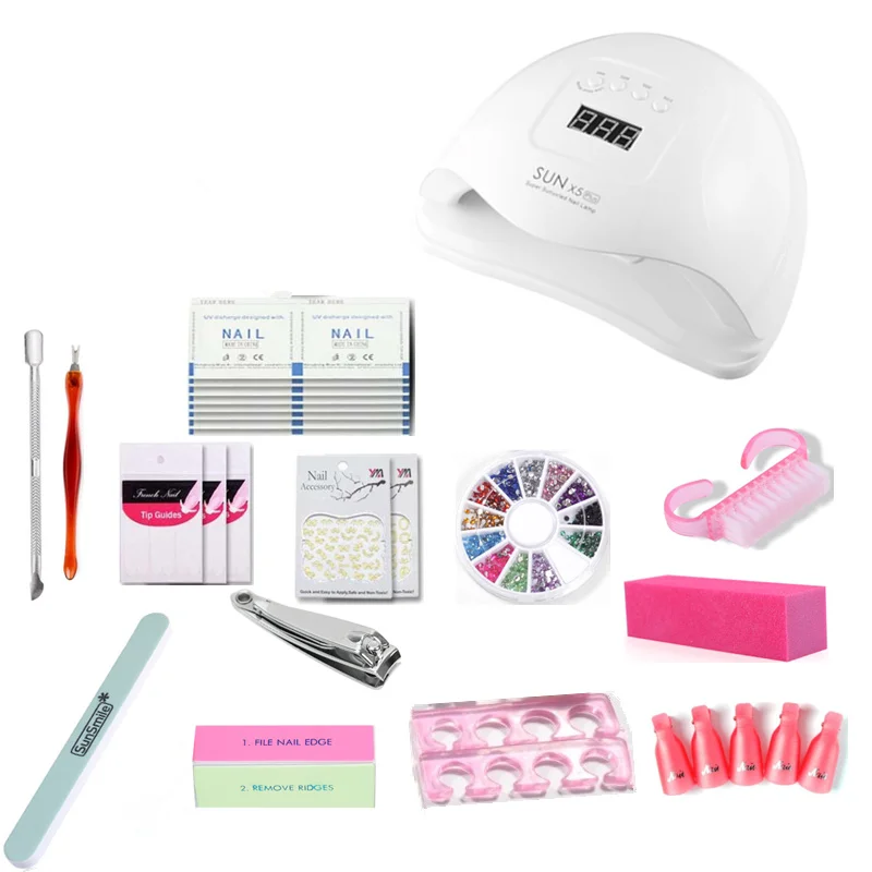 Маникюрный набор 36 Вт УФ лампа для ногтей полировщик 20000 ОБ/мин без лака клей