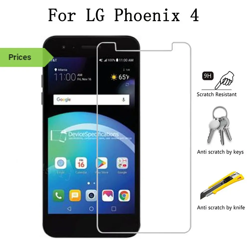 Высокопрочное закаленное стекло для LG Phoenix 4 универсальная защитная пленка чехол