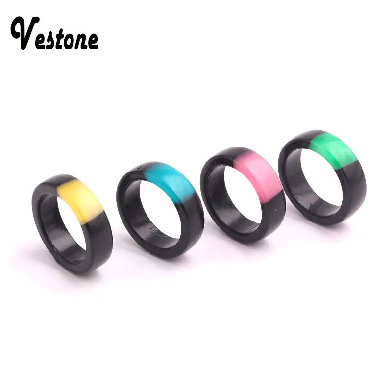 Новое модное кольцо vestone небесно голубого цвета из смолы черного креативные