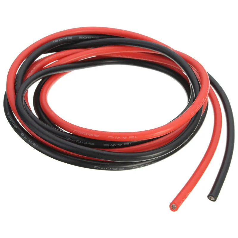 12 AWG 6 футов 2 метра силиконовый провод гибкий многожильный медный кабель для RC