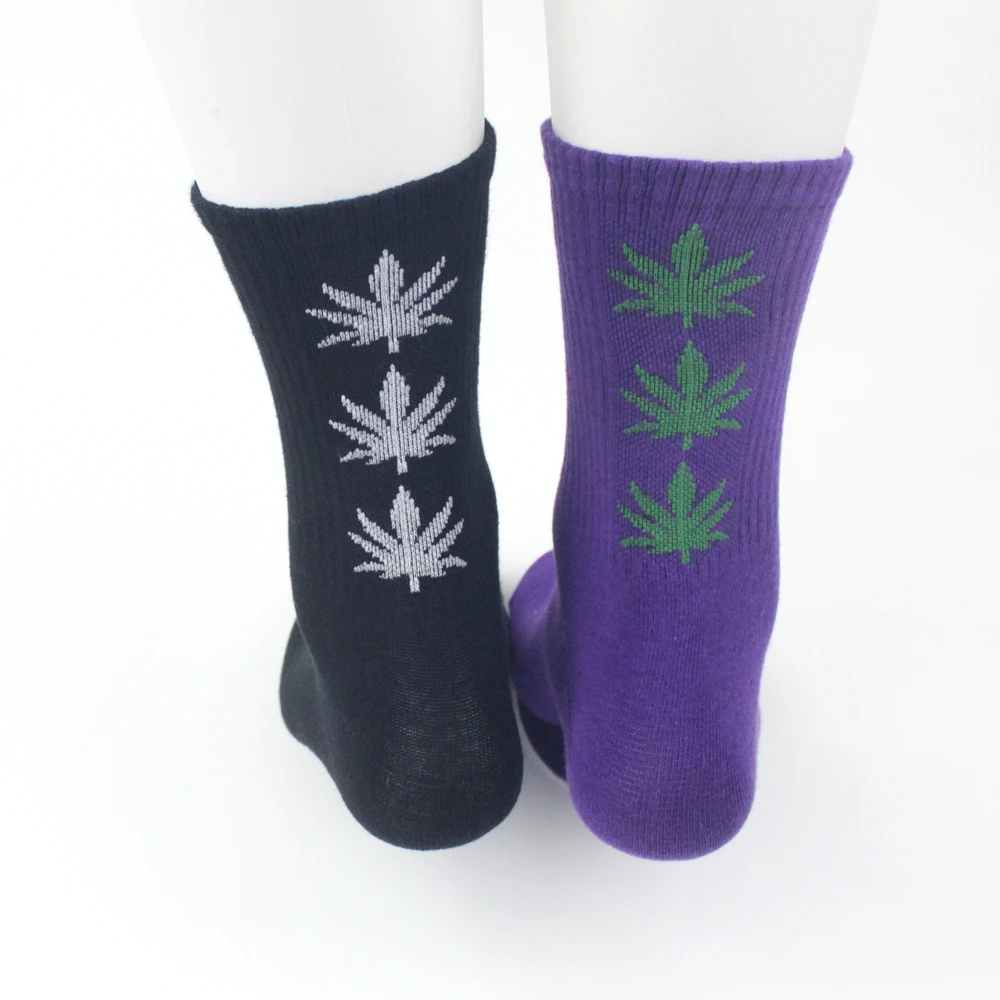 Женские Мужские забавные носки до лодыжки конопляные Meias длинные Happy Maple Leaf Sokken хлопок трава травы calcetines skarpetki meias WZXW005