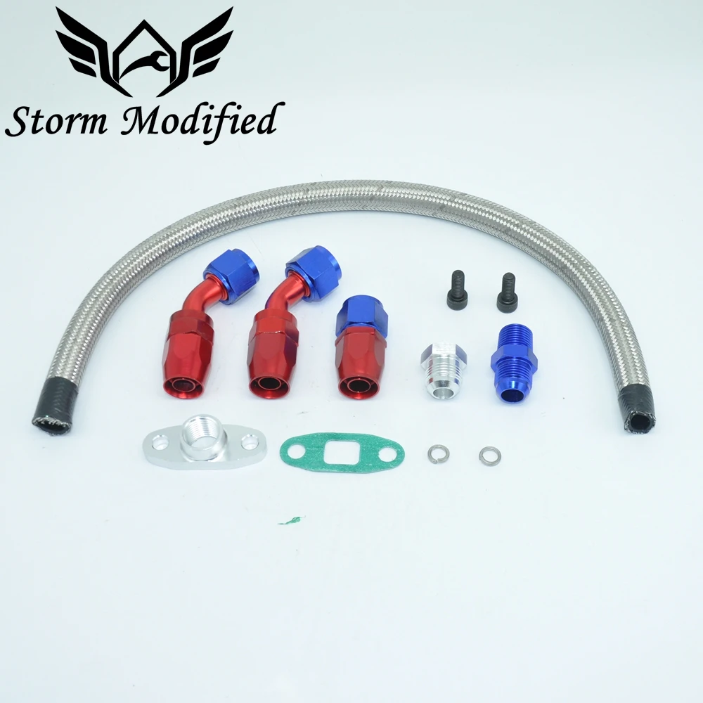 

SuTong TURBO OIL DRAIN RETURN LINE KIT+10AN FITTING FOR TURBOCHARGER T3/T4 GT45 T04