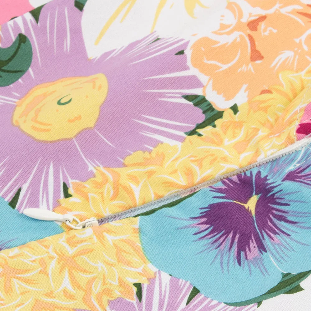 CosMera Лето Для женщин связали Цветочный принт линия высокого приталенное платье