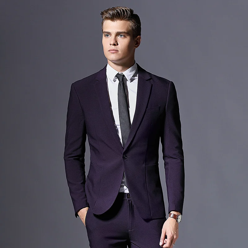 N&ampB Men's Suit Business Formal Tuxedo Wedding Man Suits Large Dresses 2019 Slim Fit Groom Latest Coat Pant Designs SR12 | Мужская