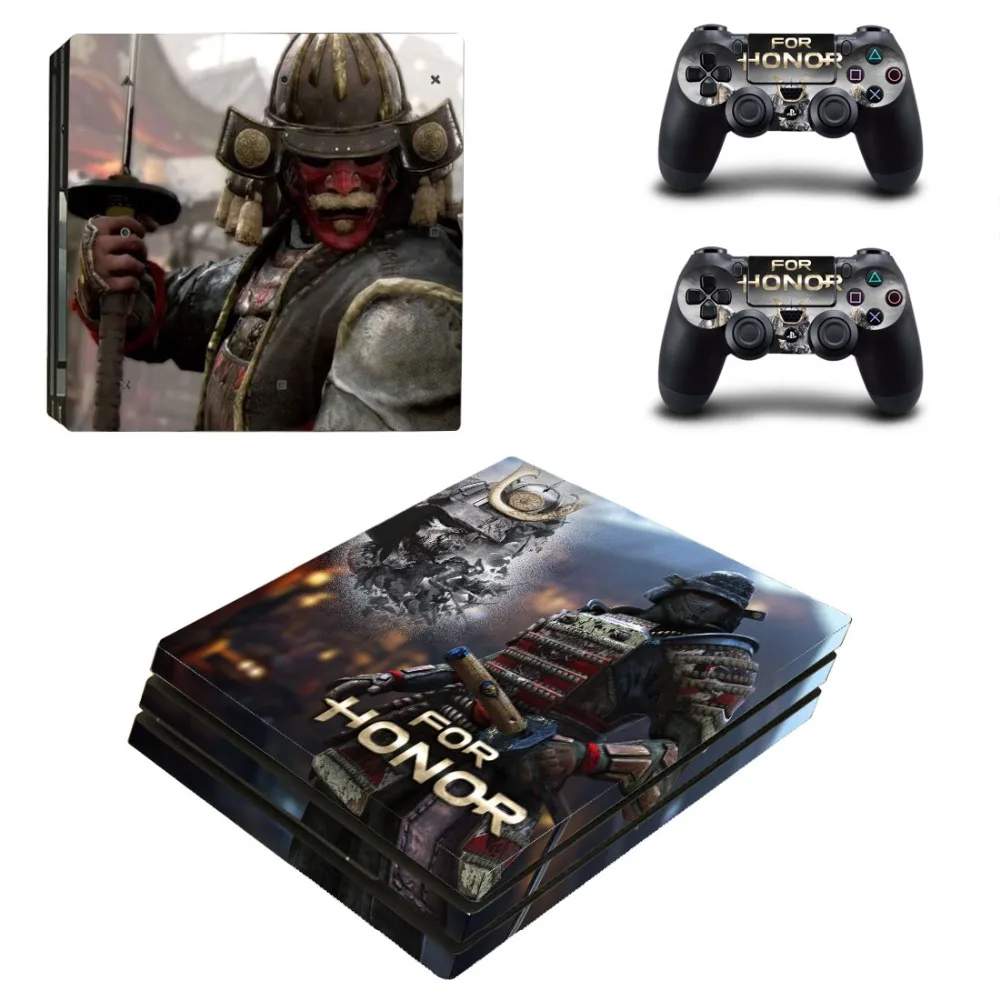 Виниловые наклейки для игровой приставки Honor PS4 Pro консоли PlayStation 4 и 2 контроллера