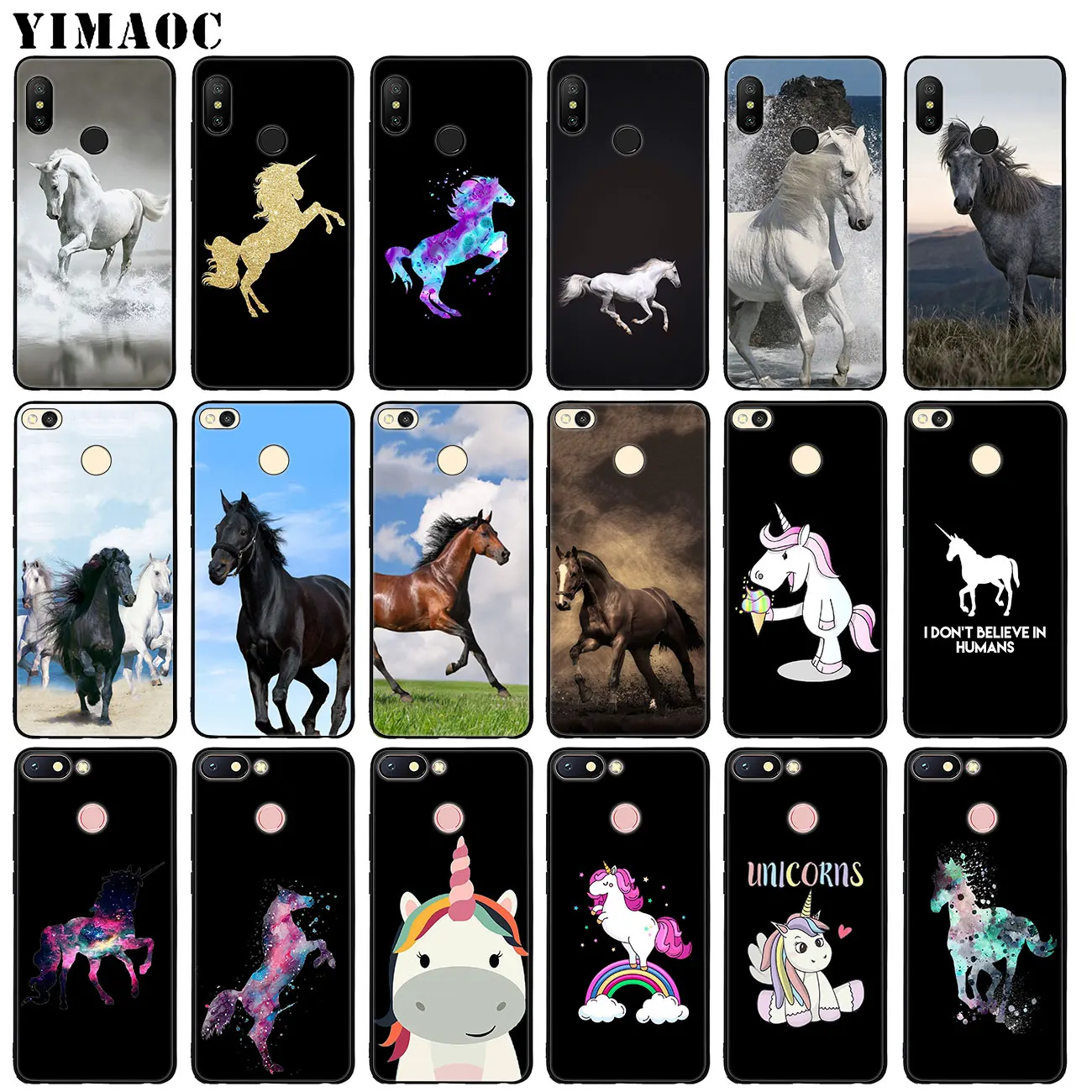 Мягкий силиконовый чехол для телефона YIMAOC Horse Animal Unicorn Для Xiaomi Mi 9 9T CC9 CC9E A3 PRO 8 SE A2 Lite