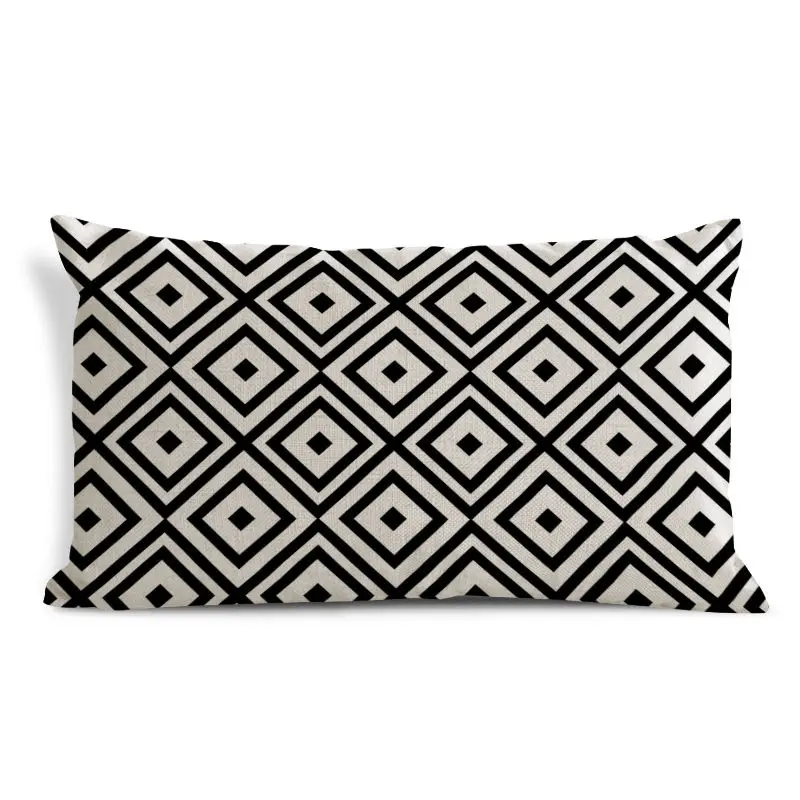 Геометрический Чехол на подушку, клетчатый Ikat, Чехол на подушку, полигон, шеврон, Подарочный Чехол на подушку, 30X50 см, полиэстер/Лен, для детей