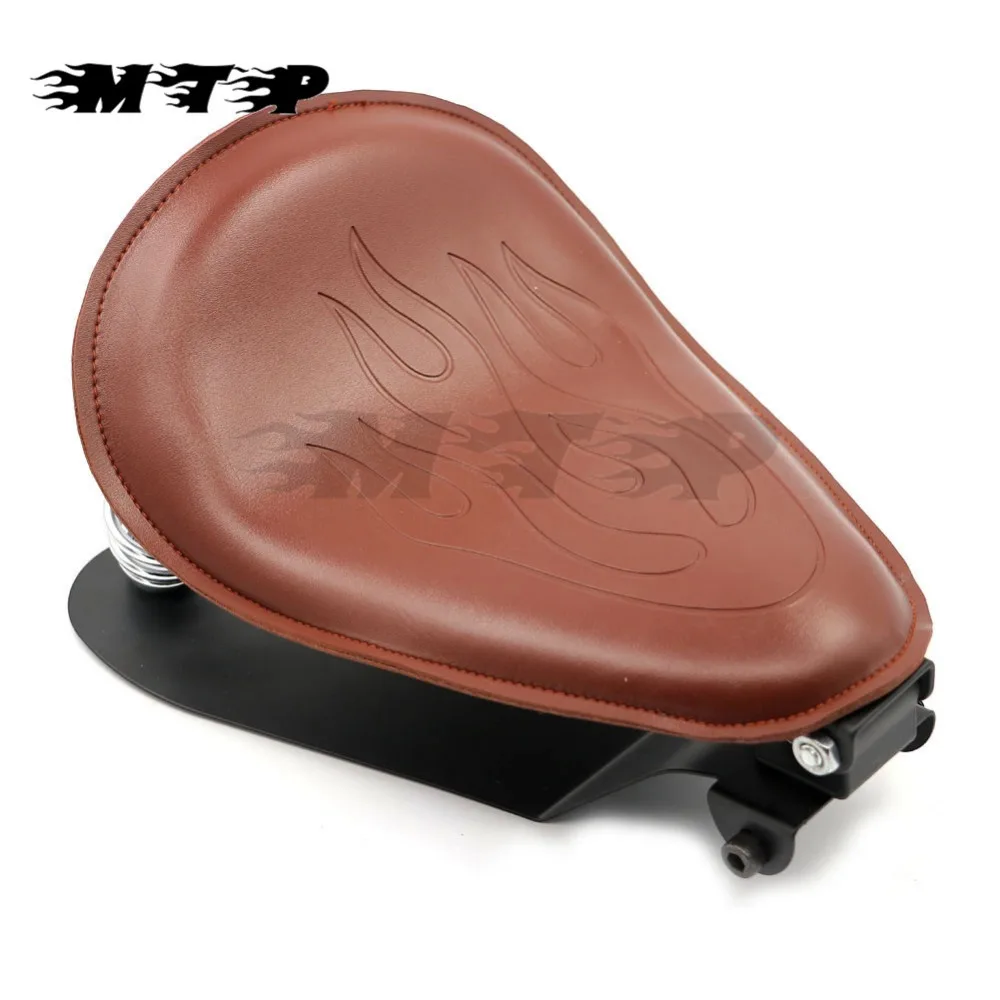 Мотоциклетные Ретро огнеупорные 3 &quotпружины Solo Seat Baseplate кронштейн коричневое
