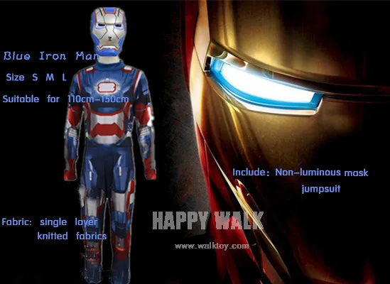 2020 Бесплатная доставка Железный человек Марк Патриот мускул Детский костюм на