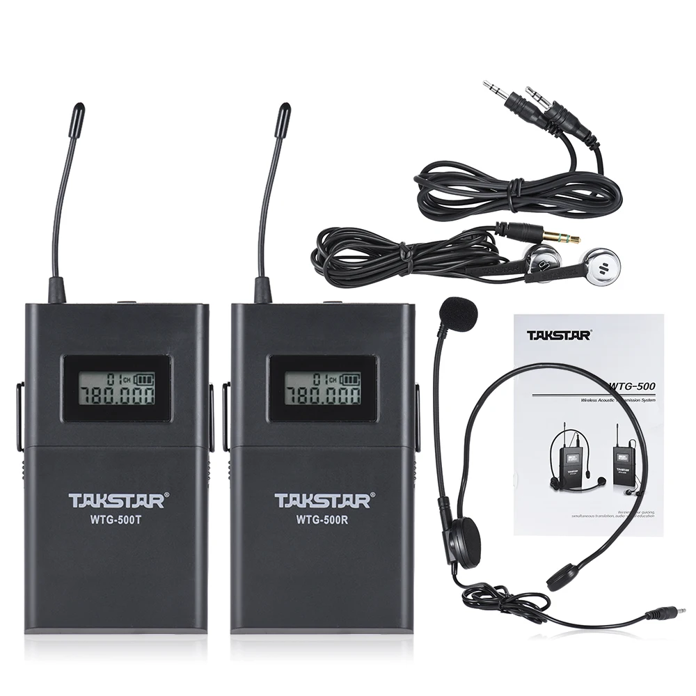 Беспроводная акустическая передача TAKSTAR WTG 500R UHF 100 м эффективный диапазон 6