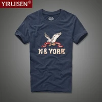 wholesale yiruisen brand clothing applique design short sleeve t shirt men 100 cotton o neck fashion summer top tees tshirt