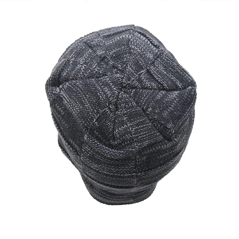 Зимние шапки для мужчин и женщин бини вязаные Gorras Bonnet in Riga Velvet Black Повседневная