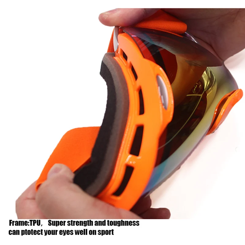 Очки Лыжные для мужчин и женщин двухслойные с защитой от ультрафиолета 100%|goggles